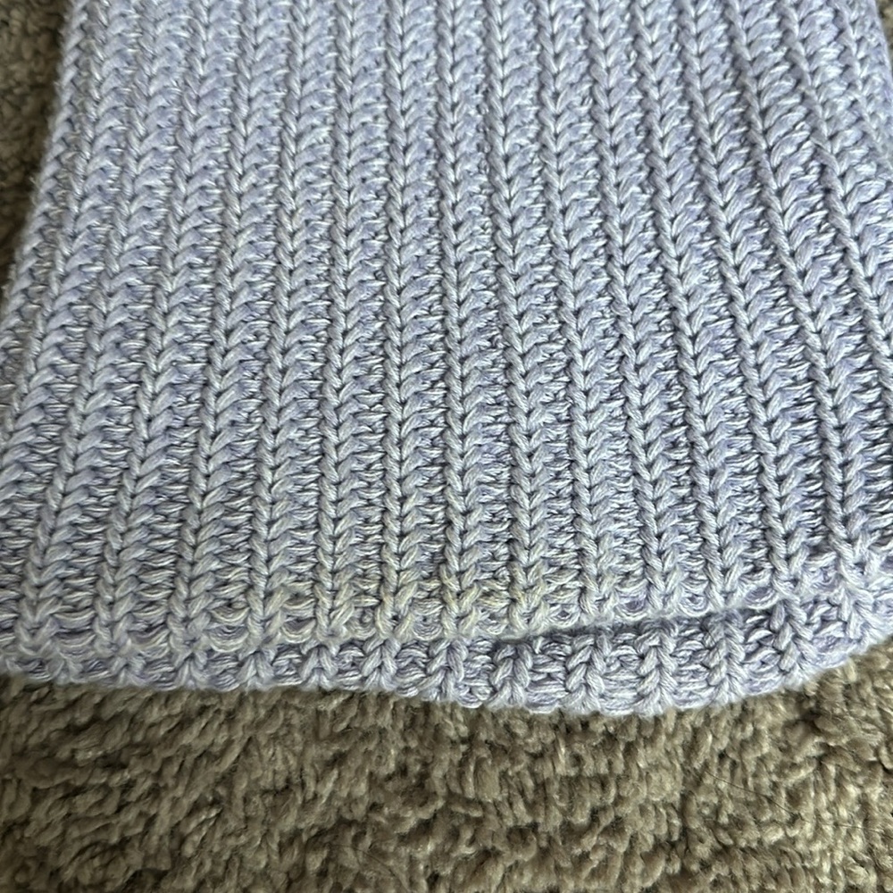 Love Your Melon Beanie – Light Purple Knit Winter Hat – Leather Patch – One Size - Picture 4 of 6